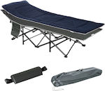 Outsunny Foldable Beach Sunbed Blue with Pillow 188x64.5x53cm