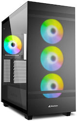 Sharkoon Rebel C50 RGB Gaming Full Tower Κουτί Υπολογιστή με Πλαϊνό Παράθυρο Μαύρο