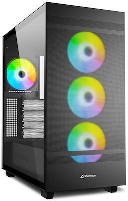 Sharkoon Rebel C50 RGB Gaming Full Tower Computer Case with Window Panel Black