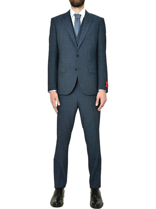 Henry/getlin232v1x Men's Suit with Vest Navy Blue