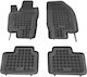 Sahler Set of Front and Rear Mats 4pcs Tray Type for Alfa Romeo Alfa 156 2000-2006 Black