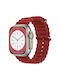 Techsuit Watchband W038 Strap Silicone Wine Red (/49mm)