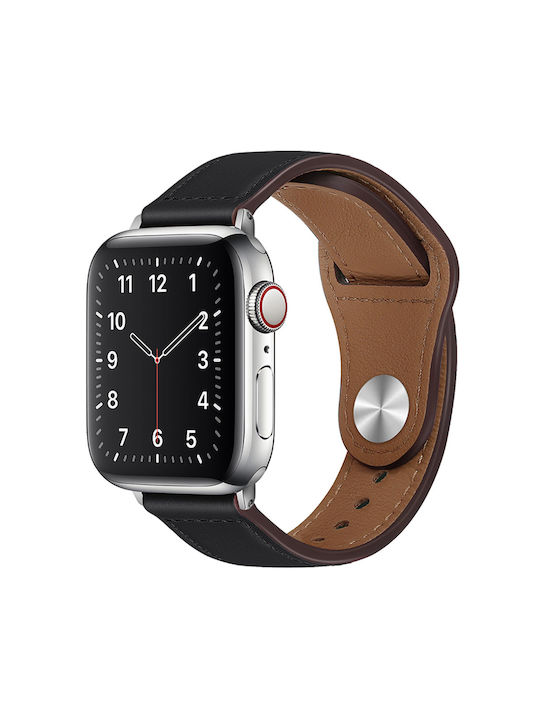 Techsuit Watchband W033 MEN Λουράκι με Pin Μαύρο (Apple Watch 38/40/41mm)