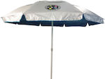 Maui & Sons Сгъваема Плажен чадър с диаметър 1.9м с UV защита и вентилация Син