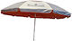 Maui & Sons Foldable Beach Umbrella Aluminum Diameter 2.20m with UV Protection and Air Vent Orange