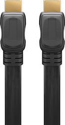 Goobay 61279 Cabluri HDMI 2.0 Flat HDMI De Sex Masculin - HDMI De Sex Masculin 2m Negru