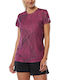 Mizuno Women's Athletic Blouse Short Sleeve Purple