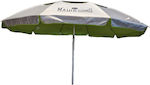 Maui & Sons Beach Umbrella Aluminum Diameter 2.20m with UV Protection and Air Vent Kiwi