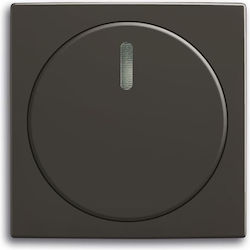 Abb Dimmer-Schalterplatte in Schwarz Farbe 49858