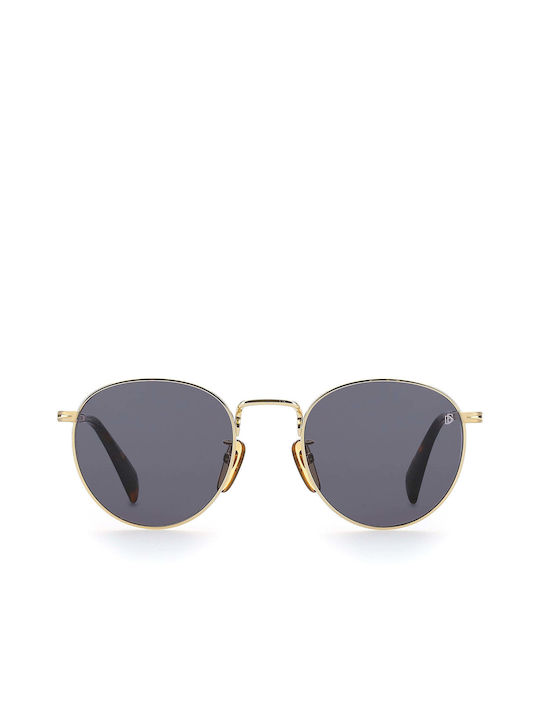 David Beckham Sunglasses with Gold Metal Frame and Gray Lenses DB 1005/S J5G/IR
