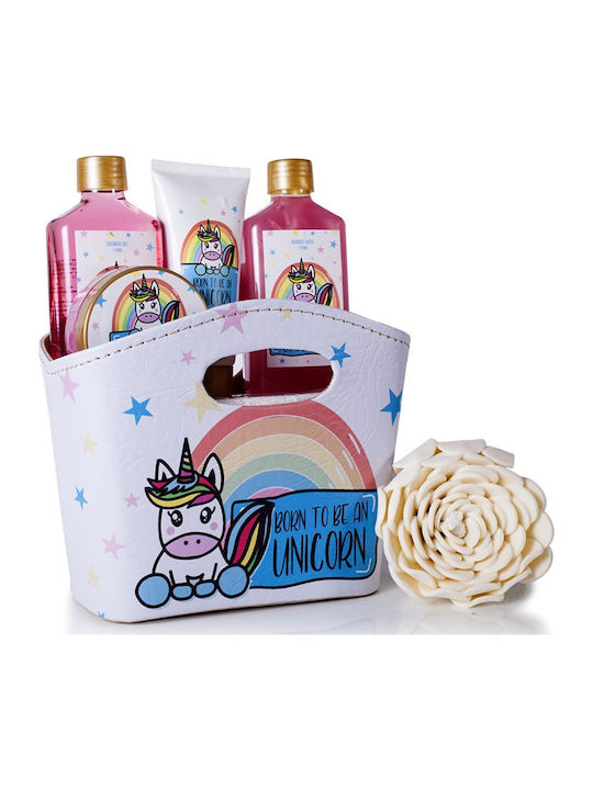 Pokhara Exclusive Unicorn Комплект за грижа за кожата за Почистване на тялото Червени плодове