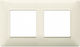 Vimar Horizontal Switch Frame 2-Slots Beige 146...