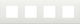 Vimar Horizontal Switch Frame 4-Slots White 196...