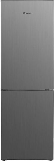 Brandt Ψυγειοκαταψύκτης 327lt NoFrost Υ185xΠ60xΒ68.5εκ. Γκρι BFC8562NX