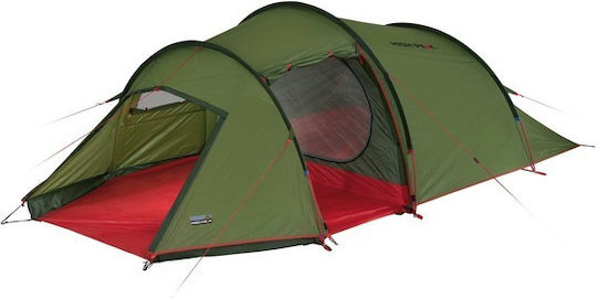 High Peak Falcon 3 Σκηνή Camping Τούνελ Ορειβασίας Πράσινη 4 Εποχών για 3 Άτομα Αδιάβροχη 3000mm 400x200x130εκ.