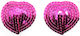 Naughty Toys Sparkling Heart Nipple Covers Ροζ