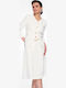 Pleated Midi Skirt White