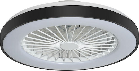 Spot Light Πλαφονιέρα 40cm με Φως Μαύρη