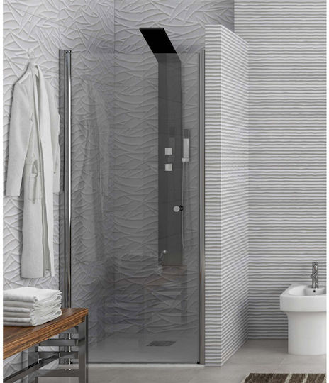 Karag S4 Duschwand für Dusche mit Aufklappbar Tür 75-80x185cm Klarglas Karag S4 Duschwand für Dusche mit Aufklappbar Tür 75-80x185cm Klarglas