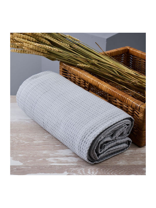 Cokitex Sommer Piqué Bettdecke Übergröße 230x265cm Grau