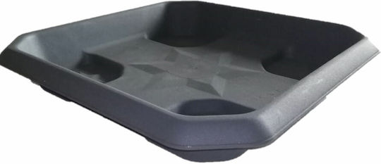 Serinova Hisar Πιάτο Γλάστρας Πλαστικό Γκρι 39x39εκ. 8680648605817