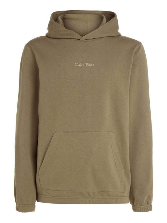 Calvin Klein Men's Sweatshirt with Hood and Pockets Green