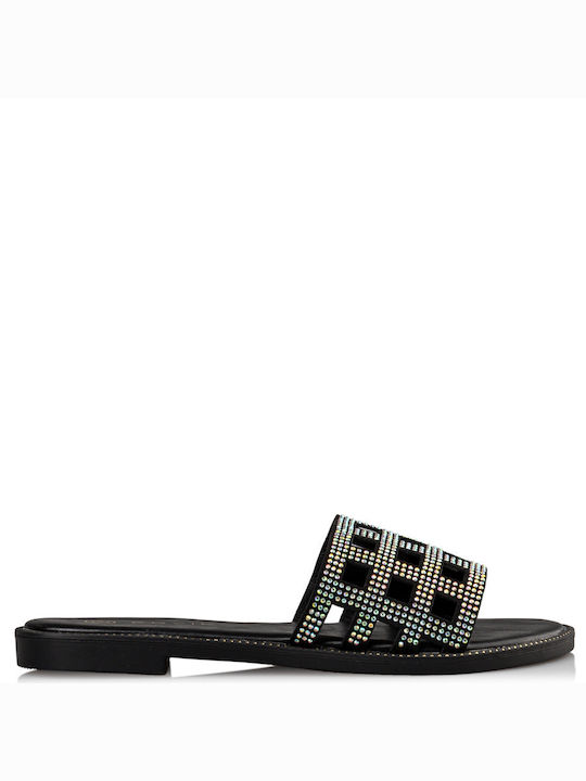 Envie Shoes Women's Flat Sandals in Black Color