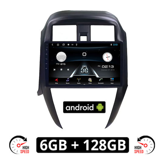 Ηχοσύστημα Αυτοκινήτου για Nissan Sunny / Almera 2015-2016 (Bluetooth/USB/AUX/WiFi/GPS/Apple-Carplay/Android-Auto) με Οθόνη Αφής 10"