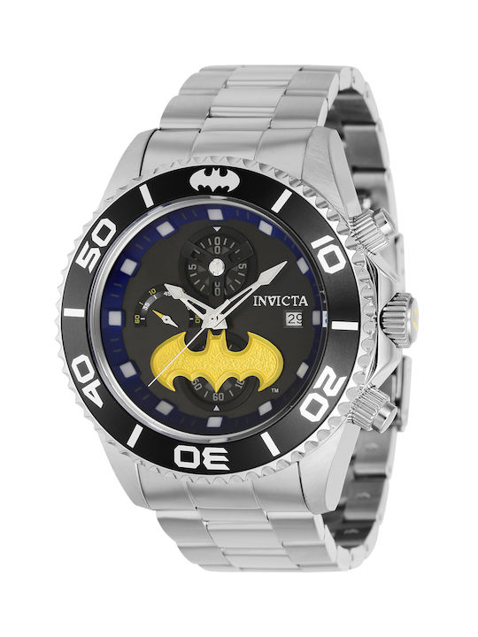 Invicta Battery Chronograph Watch with Metal Bracelet Silver 40842