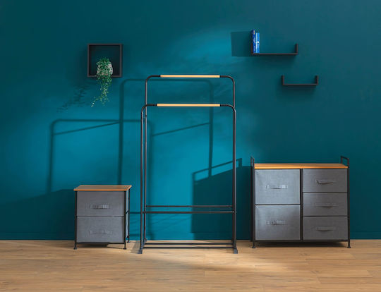 Black Wall Shelves (3 Pieces) 42x10x10cm