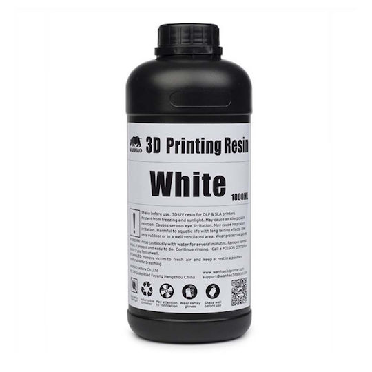 Wanhao UV Resin for 3D Printer White 1kg (DLQ02023)