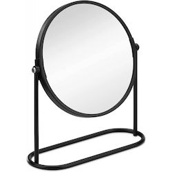 Navaris Metal Makeup Mirror Double Sided - 2x Magnification - Black - 59325.01