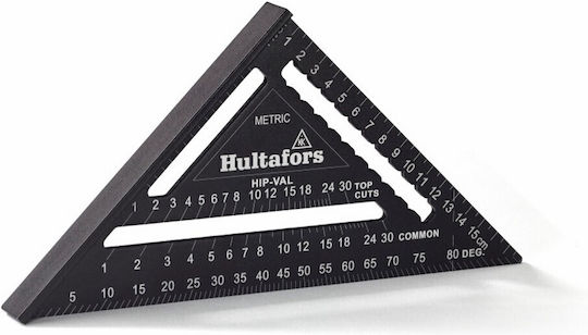 Hultafors Γωνιόμετρο Μαραγκών Αλουμινίου Μήκους 18εκ. με Μοιρογνωμόνιο