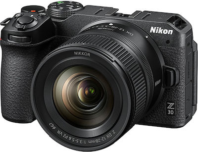 Nikon Z 30 Mirrorless Camera Crop Frame Kit (Z DX 12-28mm f/3.5-5.6 PZ VR) Black