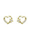 Silver Earrings Gold plated Hearts 925