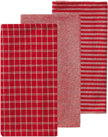 Kentia Loft Pera 17 Red Towel from 100% Cotton in Red Color 60x40cm 3pcs