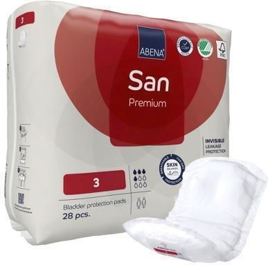 Abena San Premium No.3 Unisex Σερβιέτες Ακράτειας Κανονικής Ροής 4 Σταγόνες 196τμχ