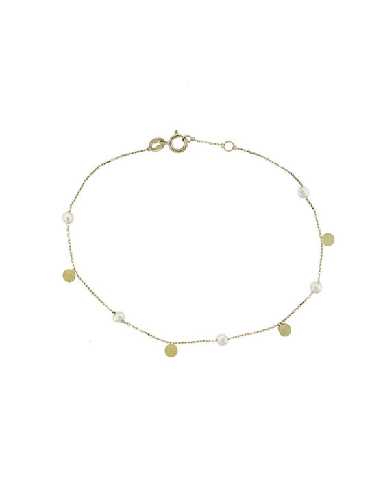 ART D OR - BRACELET IN GOLD K14 WITH NATURAL PEARLS ADB-P-107