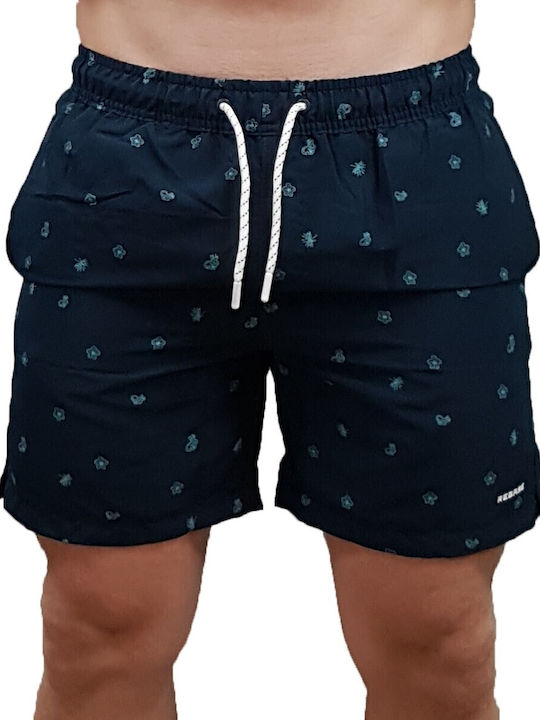 Ανδρικό Μαγιό Σορτς Navy Μπλε με Σχέδια