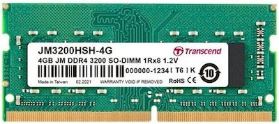 Transcend 4GB DDR4 RAM με Ταχύτητα 3200 για Laptop