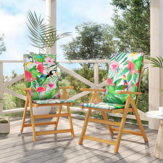 vidaXL Gartenstuhlkissen Mehrfarbig 2 Stück 120x50cm