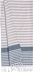 Kentia Osa 231 Beach Towel Pareo Gray with Fringes 180x100cm.