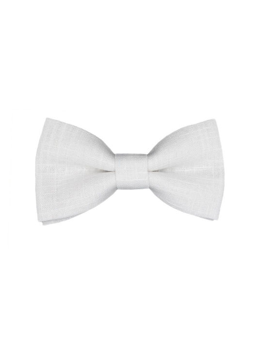Handmade copii Bow Cravată Bow Tie Linen alb