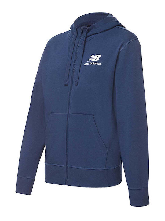 Men's Cardigan with Hood & Pockets Blue