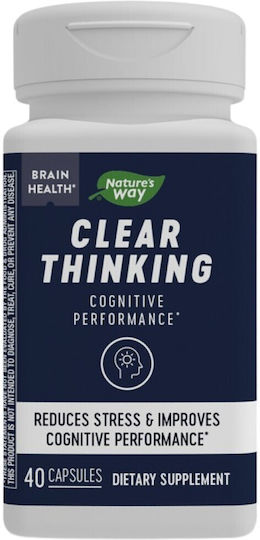 Nature's Way Clear Thinking Когнитивна Ефективност Специална Хранителна Добавка 40 Капсули