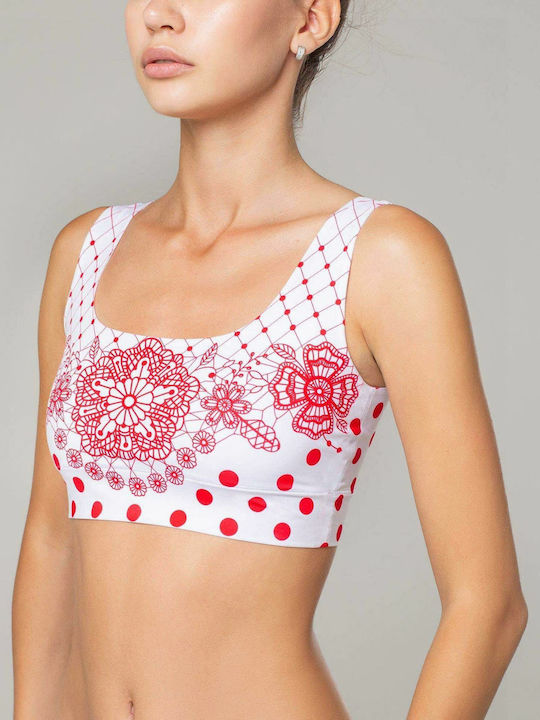 MEMEME TOP POLKA DOTFIERY RED