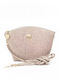 Кожена Дамска Чанта Ръчна Beige Dantela