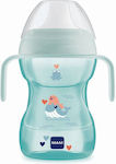 Mam Fun To Drink Educational Sippy Cup Plastic with Handles Light Blue for 8m+m+ 270ml 461B