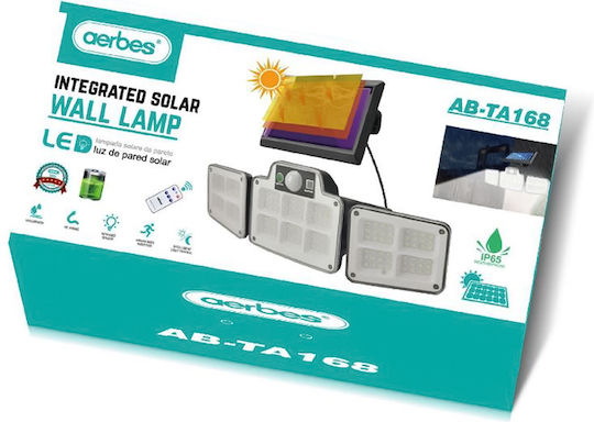 Aerbes Wall Mounted Solar Light with Motion Sensor and Remote Control IP65