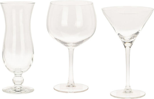 Excellent Houseware Set of Glasses Water / Cocktail/Drinking made of Glass Stemmed 12pcs